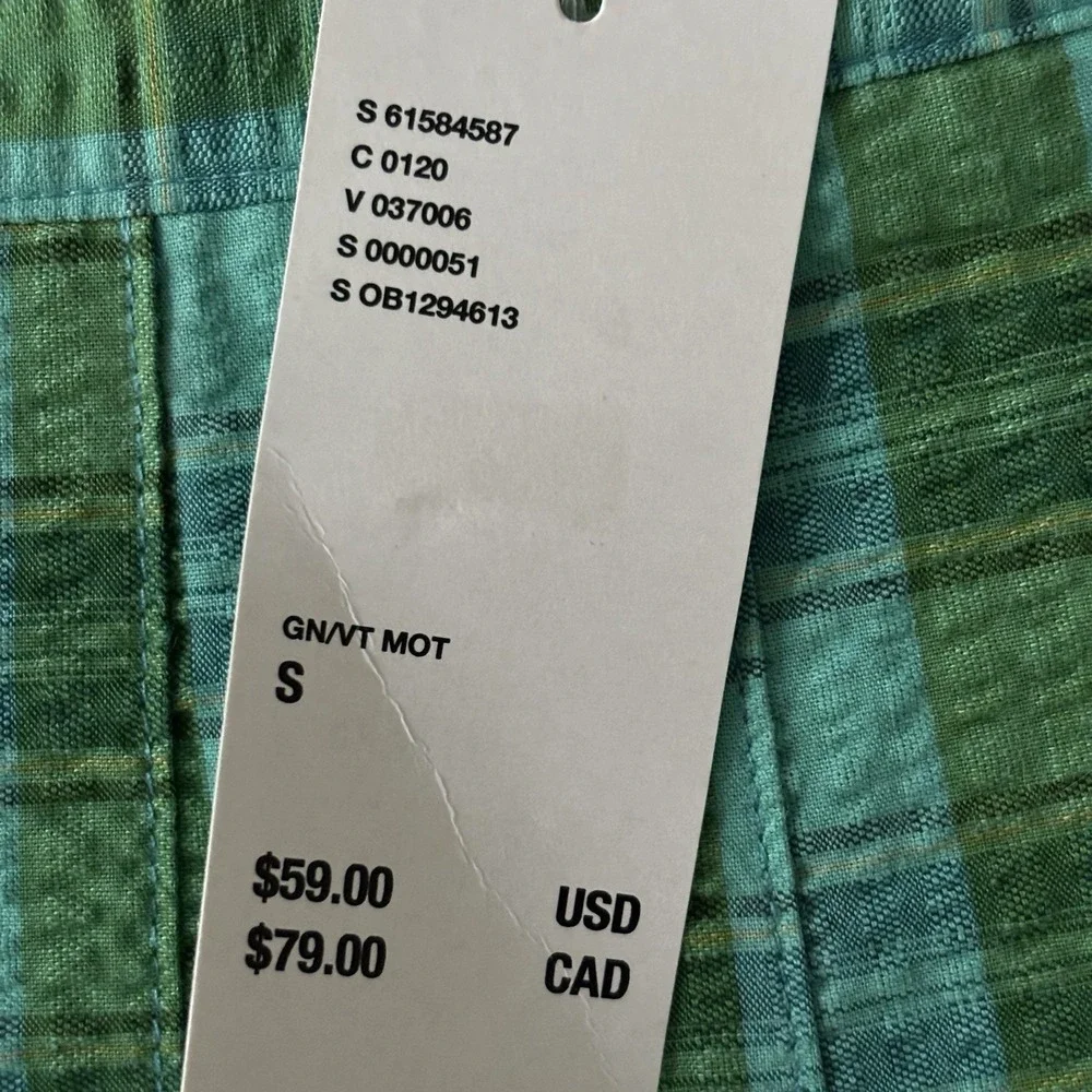 Urban Outfitters Skirt Green Plaid Small School Girl Mini Pleated Grunge Y2K 90s